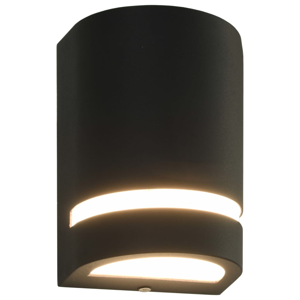 vidaXL Lămpi de perete pentru exterior 2 buc. negru 35 W semirotund vidaXL Lămpi de perete pentru exterior 2 buc. negru 35 W semirotund