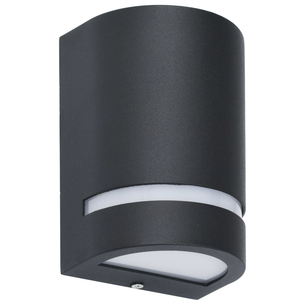 vidaXL Lămpi de perete pentru exterior 2 buc. negru 35 W semirotund vidaXL Lămpi de perete pentru exterior 2 buc. negru 35 W semirotund