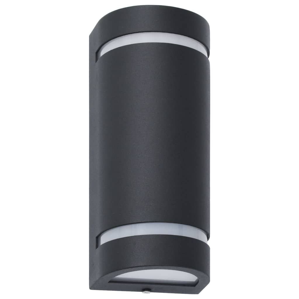 vidaXL Lămpi de perete pentru exterior 2 buc. negru 35 W semirotund vidaXL Lămpi de perete pentru exterior 2 buc. negru 35 W semirotund