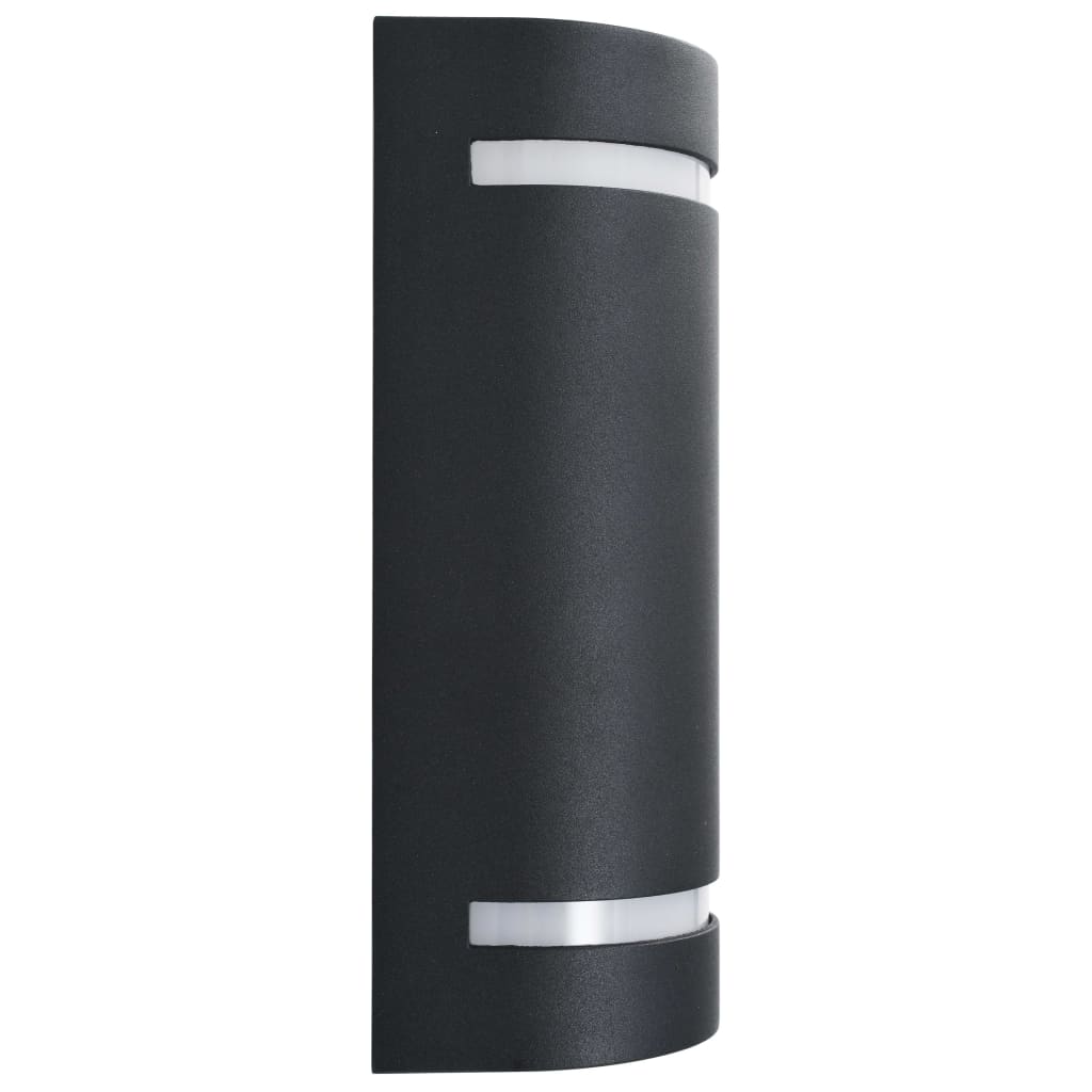 vidaXL Lămpi de perete pentru exterior 2 buc. negru 35 W semirotund vidaXL Lămpi de perete pentru exterior 2 buc. negru 35 W semirotund