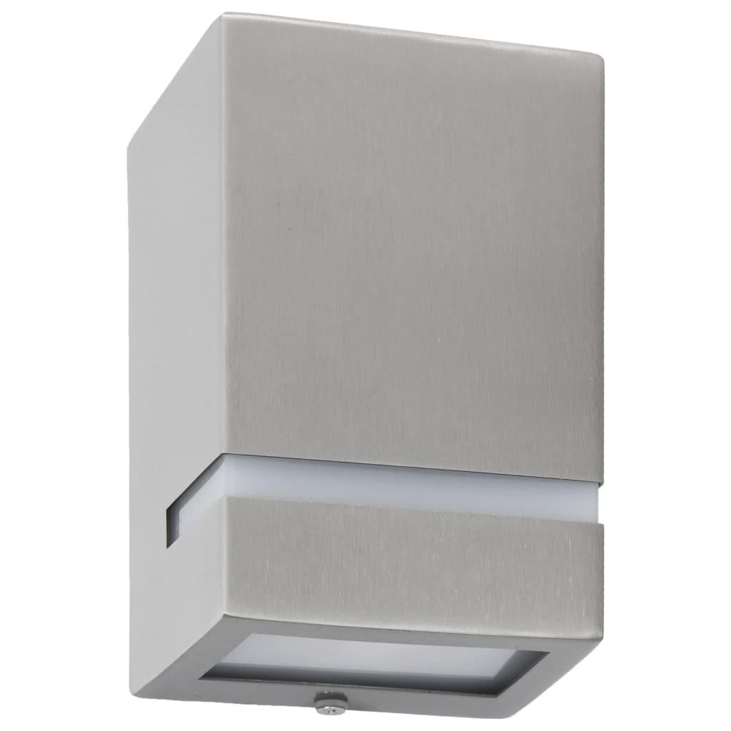 vidaXL Lămpi de perete de exterior 2 buc. argintiu 35 W dreptunghiular vidaXL Lămpi de perete de exterior 2 buc. argintiu 35 W dreptunghiular
