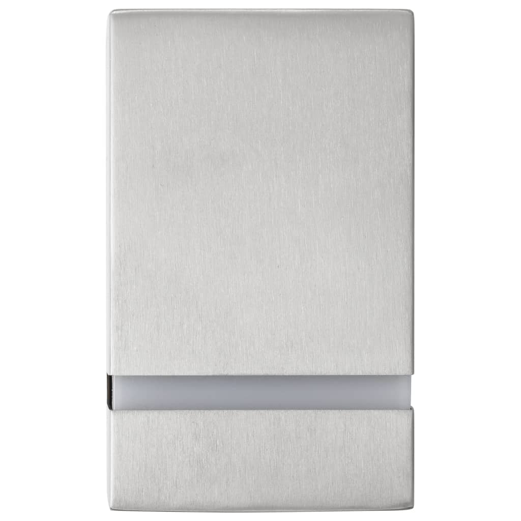 vidaXL Lămpi de perete de exterior 2 buc. argintiu 35 W dreptunghiular vidaXL Lămpi de perete de exterior 2 buc. argintiu 35 W dreptunghiular