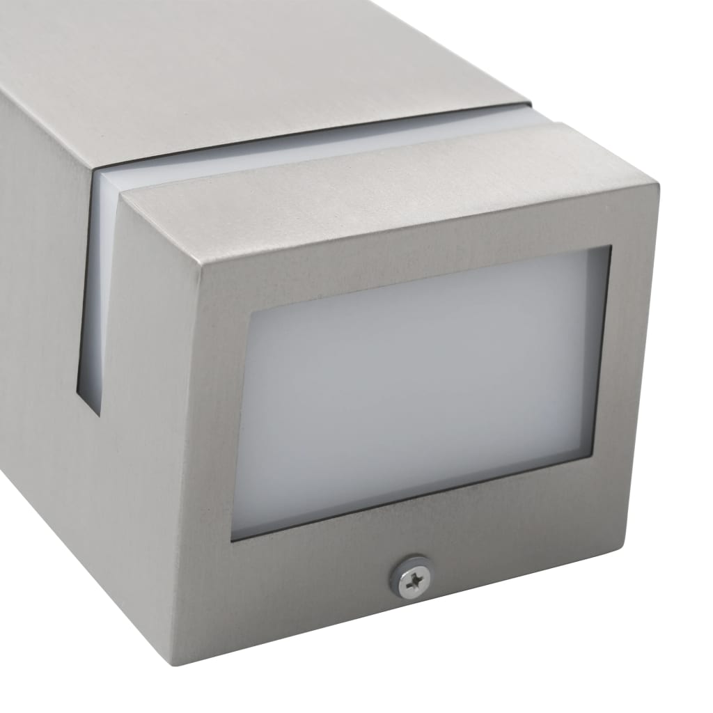 vidaXL Lămpi de perete de exterior 2 buc. argintiu 35 W dreptunghiular vidaXL Lămpi de perete de exterior 2 buc. argintiu 35 W dreptunghiular