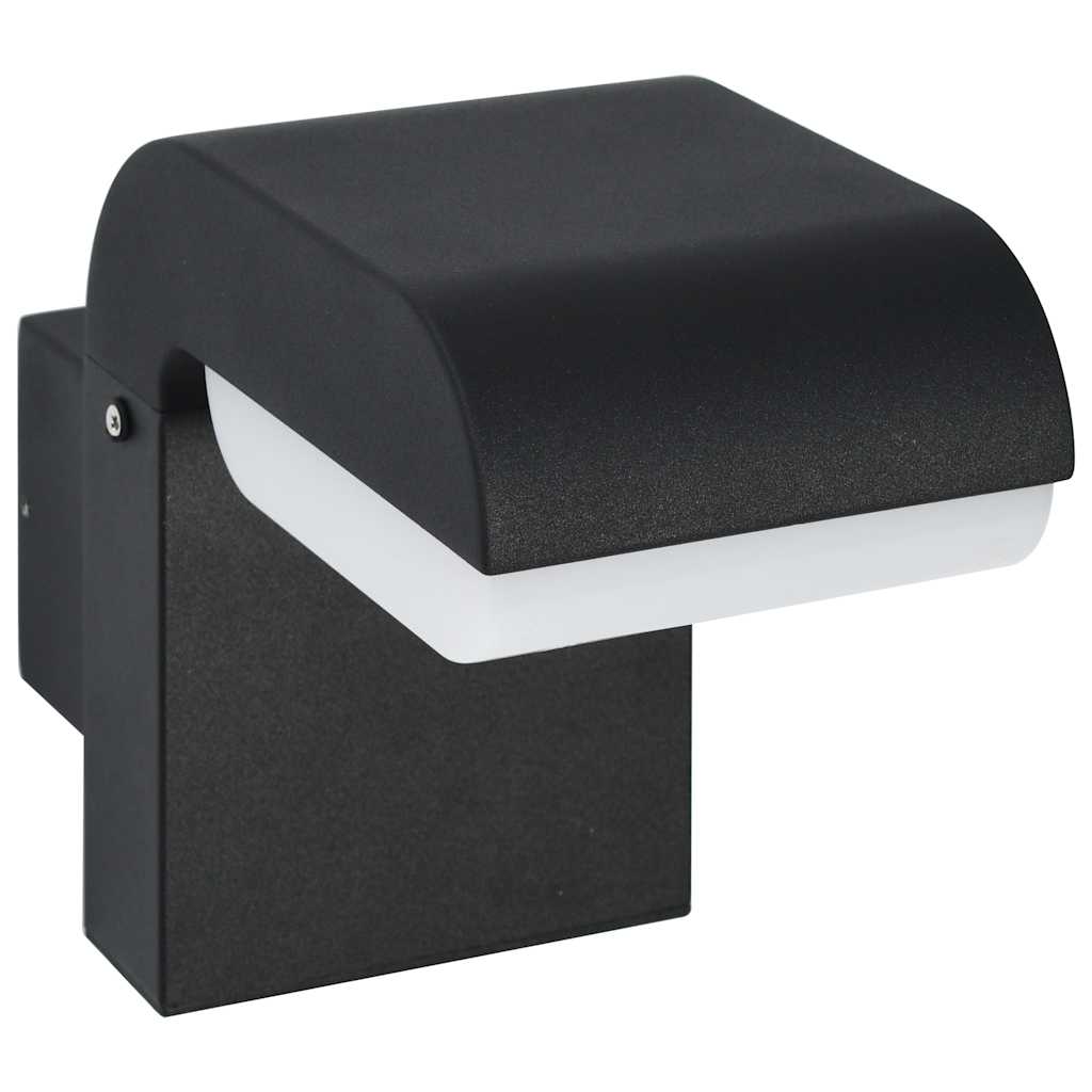vidaXL Lampă de perete cu LED de exterior, negru, 9 W, oval vidaXL Lampă de perete cu LED de exterior, negru, 9 W, oval