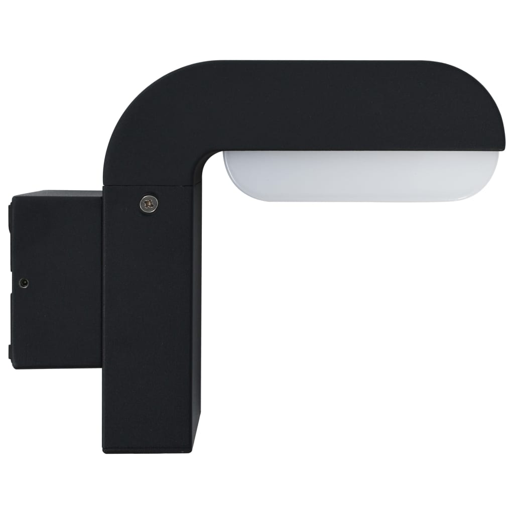 vidaXL Lampă de perete cu LED de exterior, negru, 9 W, oval vidaXL Lampă de perete cu LED de exterior, negru, 9 W, oval
