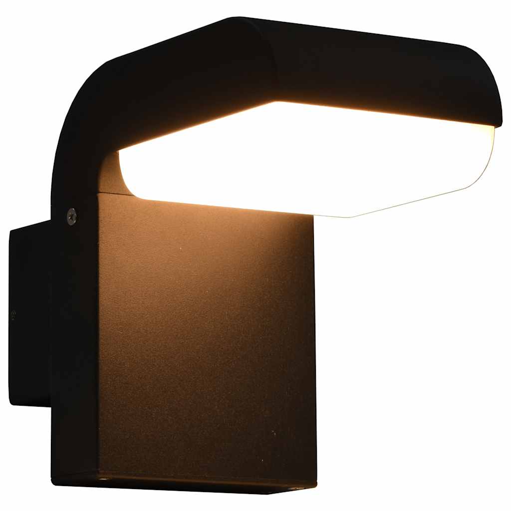 vidaXL Lampă de perete cu LED de exterior, negru, 9 W, oval vidaXL Lampă de perete cu LED de exterior, negru, 9 W, oval