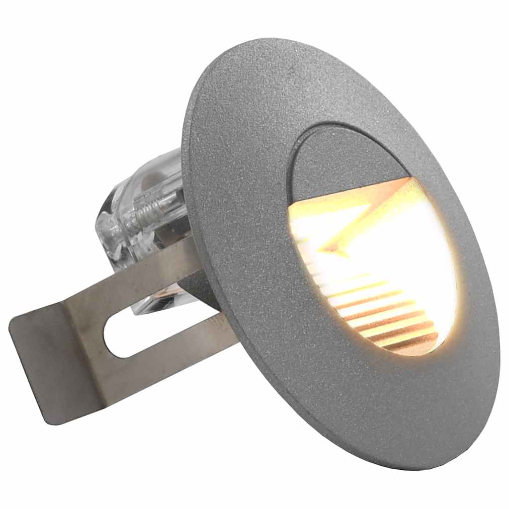 vidaXL Lămpi de perete LED de exterior, 6 buc., argintiu, 5 W, rotund vidaXL Lămpi de perete LED de exterior, 6 buc., argintiu, 5 W, rotund