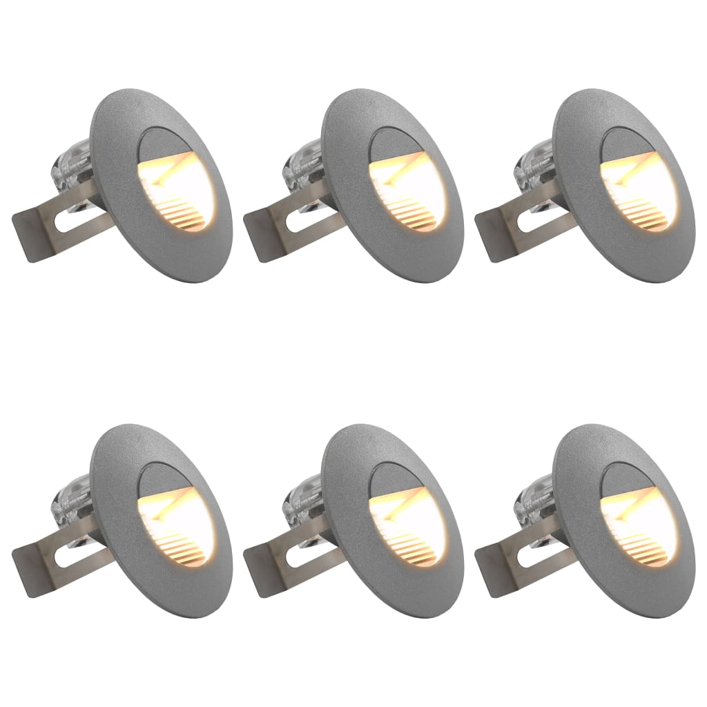 vidaXL Lămpi de perete LED de exterior, 6 buc., argintiu, 5 W, rotund vidaXL Lămpi de perete LED de exterior, 6 buc., argintiu, 5 W, rotund