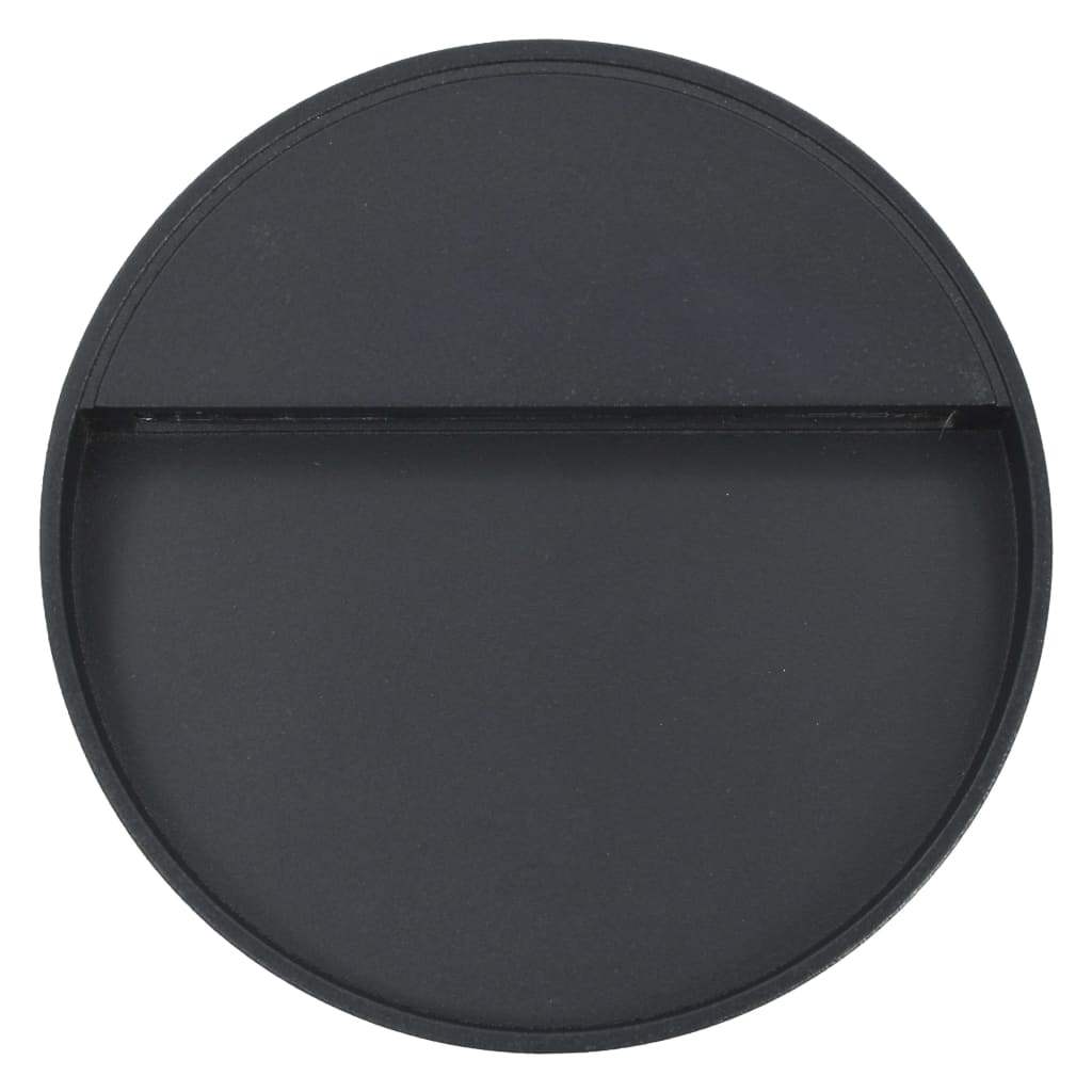 vidaXL Lămpi de perete LED de exterior, 2 buc., negru, 3 W, rotund vidaXL Lămpi de perete LED de exterior, 2 buc., negru, 3 W, rotund