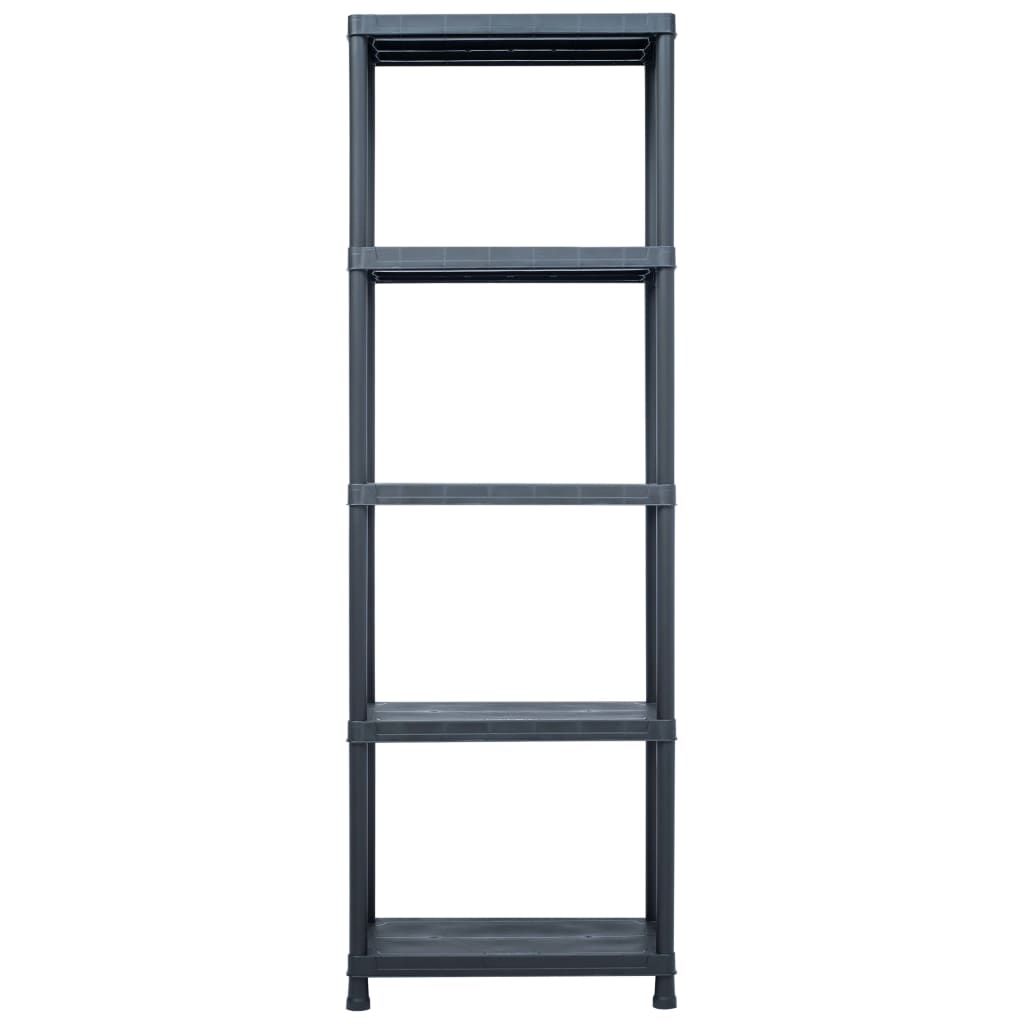 vidaXL Raft de depozitare, negru, 60 x 30 x 180 cm, plastic, 125 kg vidaXL Raft de depozitare, negru, 60 x 30 x 180 cm, plastic, 125 kg