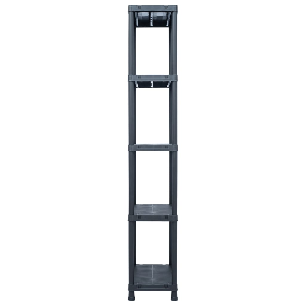 vidaXL Raft de depozitare, negru, 60 x 30 x 180 cm, plastic, 125 kg vidaXL Raft de depozitare, negru, 60 x 30 x 180 cm, plastic, 125 kg