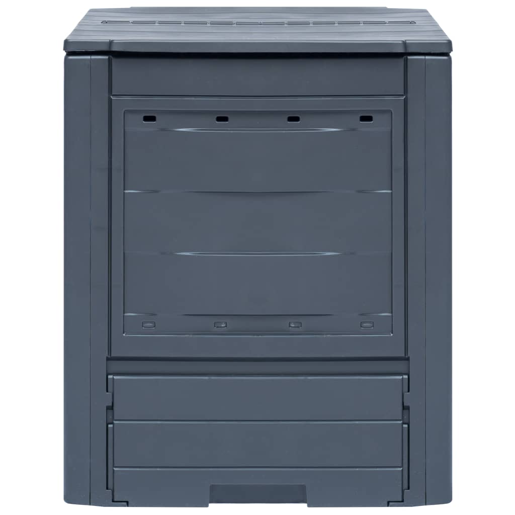 vidaXL Compostor de grădină, gri, 60 x 60 x 73 cm, 260 L vidaXL Compostor de grădină, gri, 60 x 60 x 73 cm, 260 L