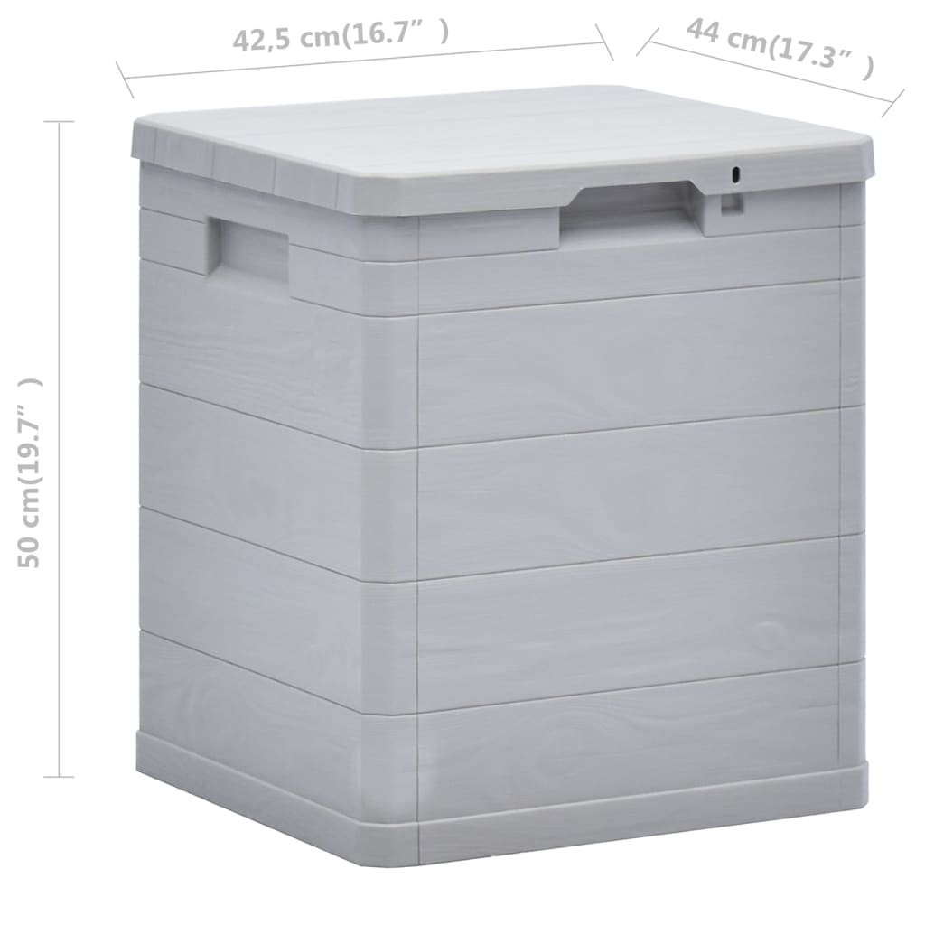 vidaXL Ladă de depozitare pentru grădină, 90 L, gri deschis vidaXL Ladă de depozitare pentru grădină, 90 L, gri deschis