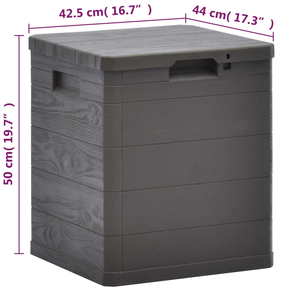 vidaXL Ladă de depozitare pentru grădină, maro, 90 L vidaXL Ladă de depozitare pentru grădină, maro, 90 L