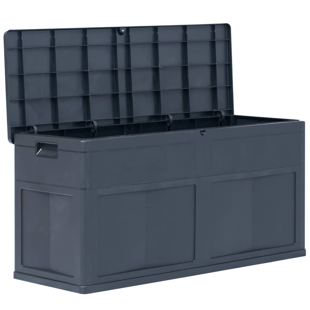 vidaXL Ladă de depozitare de grădină, negru, 320 L vidaXL Ladă de depozitare de grădină, negru, 320 L