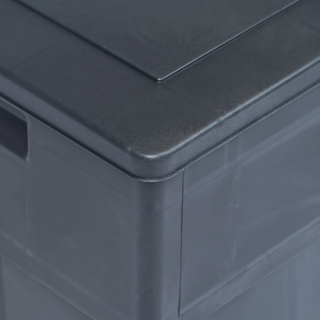 vidaXL Ladă de depozitare de grădină, negru, 320 L vidaXL Ladă de depozitare de grădină, negru, 320 L