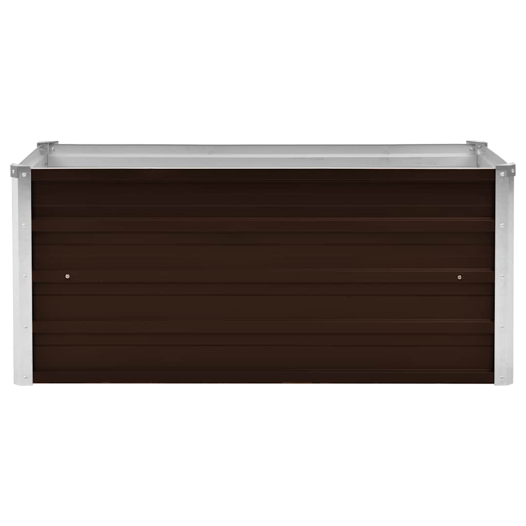 vidaXL Strat înălțat de grădină, maro, 100x40x45 cm, oțel galvanizat