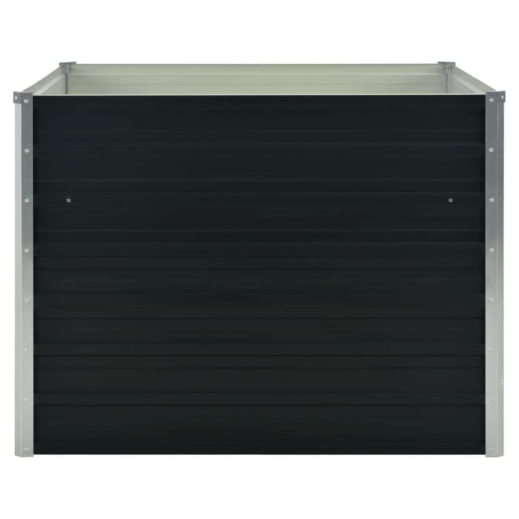 vidaXL Strat înălțat de grădină antracit 100x100x77 cm oțel galvanizat