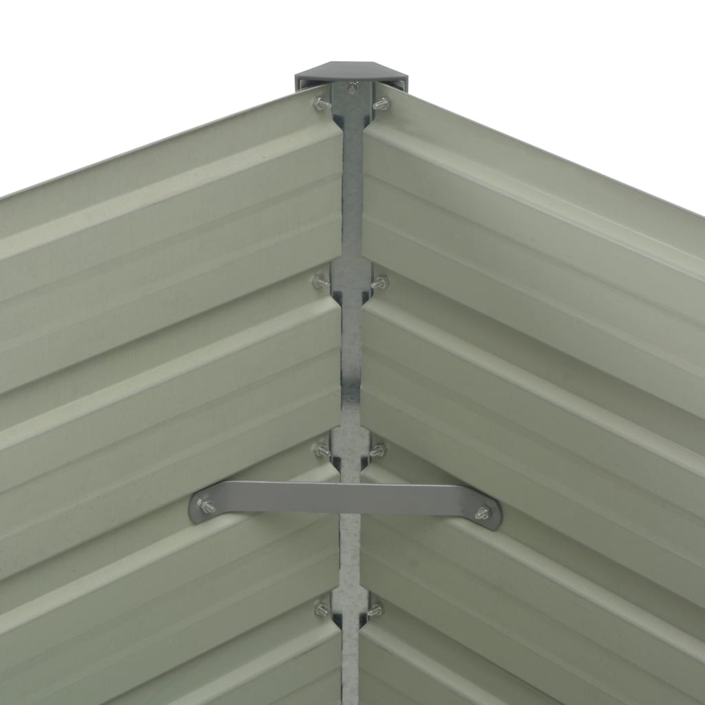 vidaXL Strat înălțat de grădină antracit 100x100x77 cm oțel galvanizat