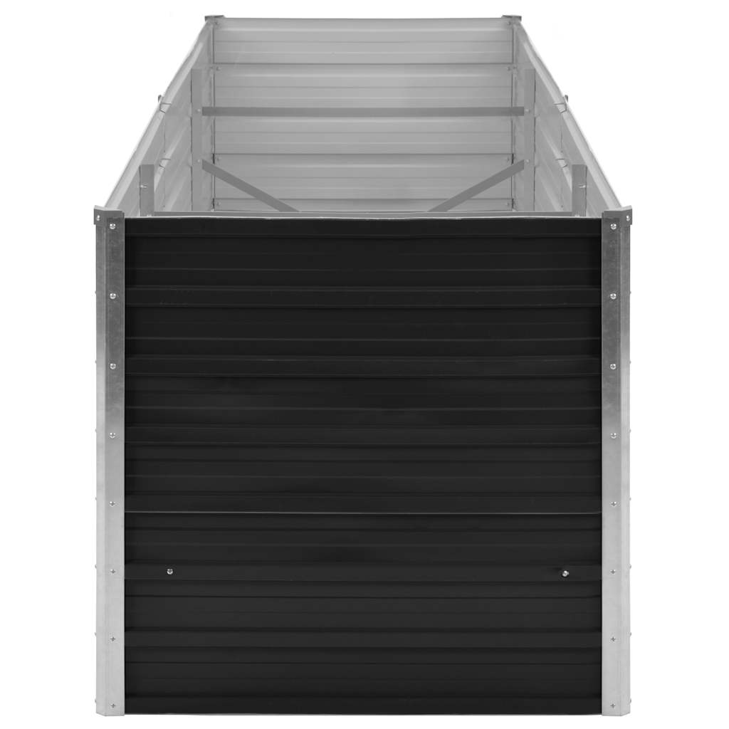 vidaXL Strat înălțat de grădină antracit 240x80x77 cm oțel galvanizat vidaXL Strat înălțat de grădină antracit 240x80x77 cm oțel galvanizat