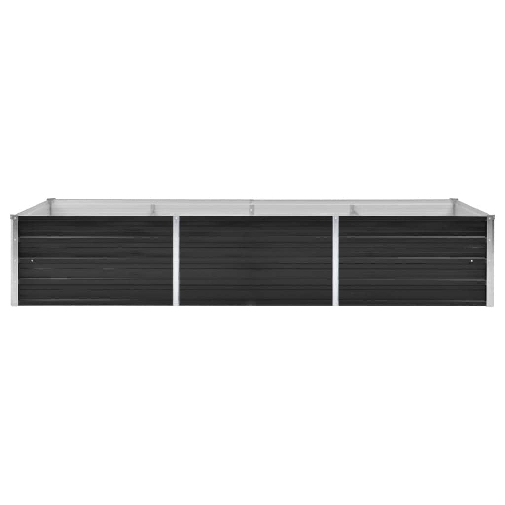 vidaXL Strat înălțat de grădină antracit 240x80x45 cm oțel galvanizat
