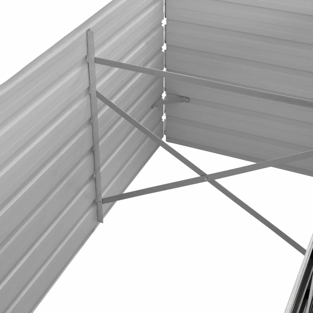 vidaXL Strat înălțat de grădină antracit 240x80x45 cm oțel galvanizat