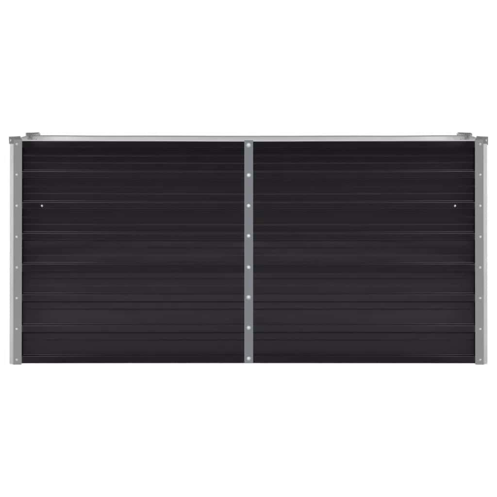 vidaXL Strat înălțat de grădină antracit 160x40x77 cm oțel galvanizat