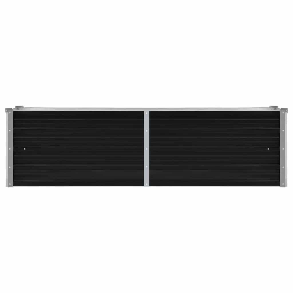 vidaXL Strat înălțat de grădină antracit 160x40x45 cm oțel galvanizat