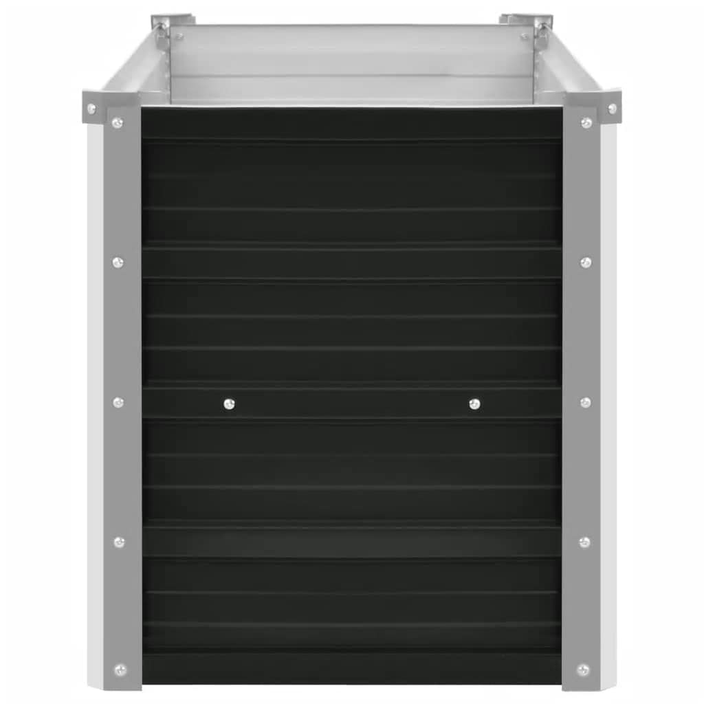 vidaXL Strat înălțat de grădină antracit 160x40x45 cm oțel galvanizat