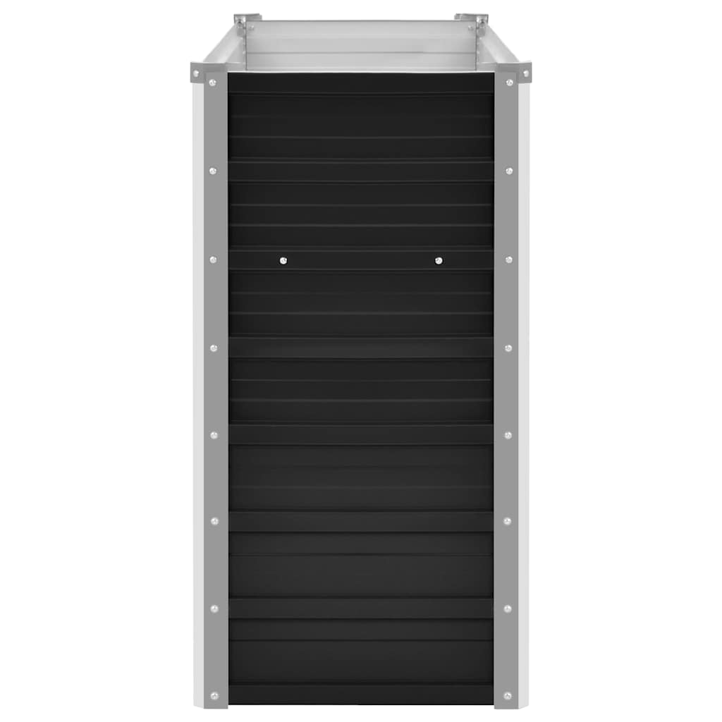 vidaXL Strat înălțat de grădină antracit 100x40x77 cm oțel galvanizat