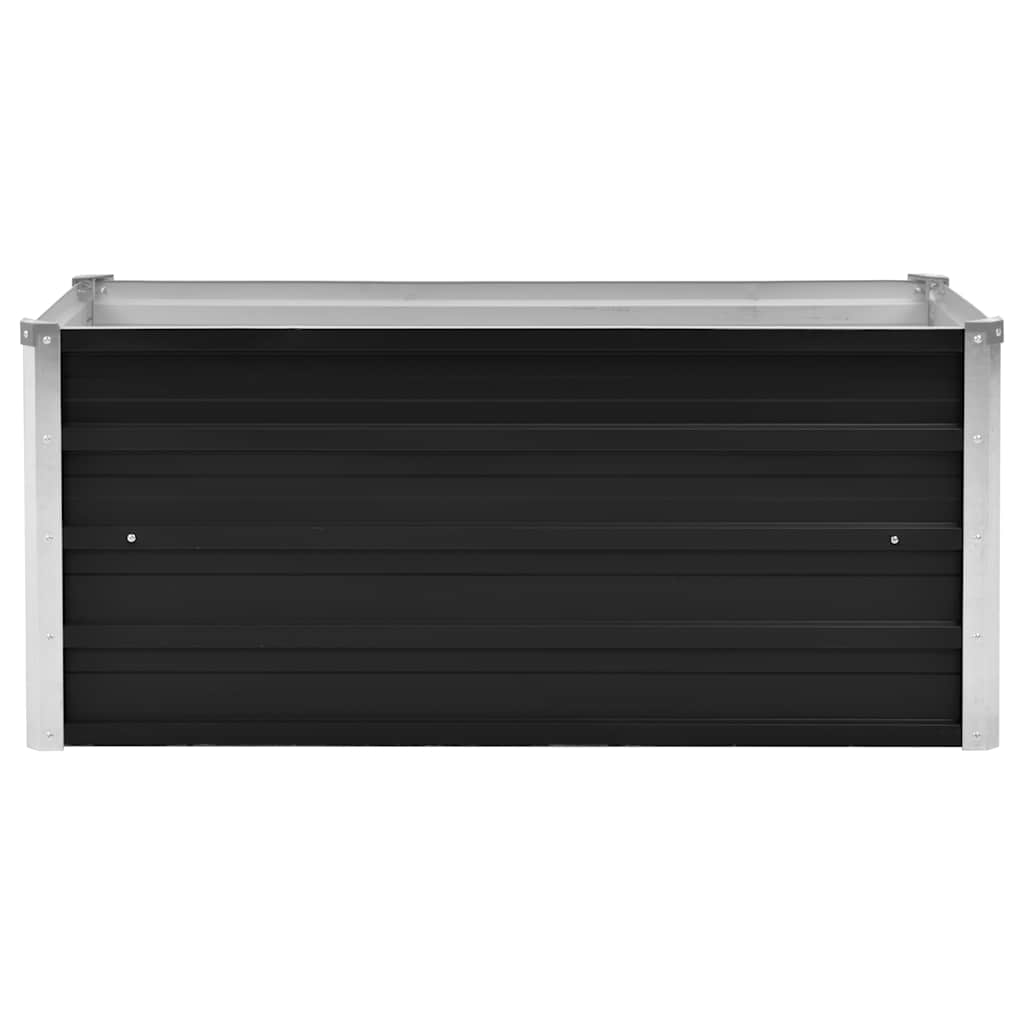 vidaXL Strat înălțat de grădină antracit 100x40x45 cm oțel galvanizat