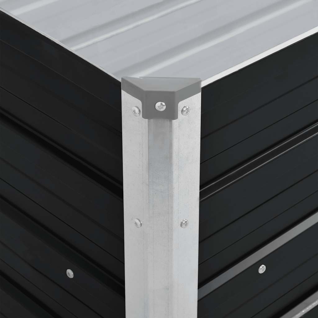 vidaXL Strat înălțat de grădină antracit 100x40x45 cm oțel galvanizat