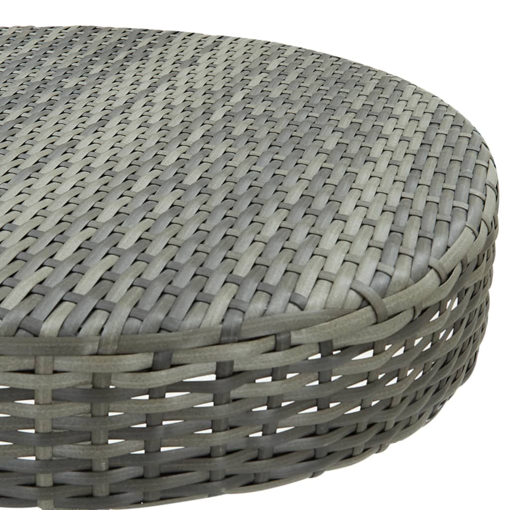 vidaXL Masă de grădină, gri, 60,5 x 106 cm, poliratan vidaXL Masă de grădină, gri, 60,5 x 106 cm, poliratan