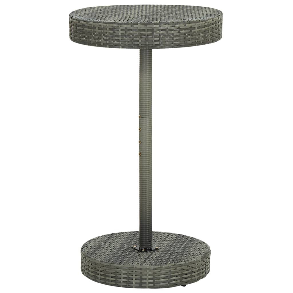 vidaXL Masă de grădină, gri, 60,5 x 106 cm, poliratan vidaXL Masă de grădină, gri, 60,5 x 106 cm, poliratan