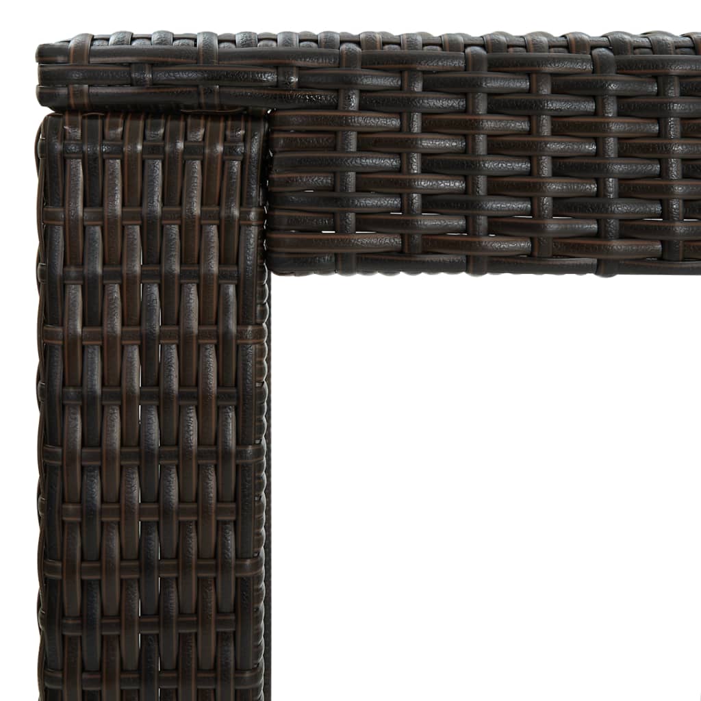 vidaXL Masă de bar de grădină, maro, 60,5 x 60,5 x 110,5 cm, poliratan