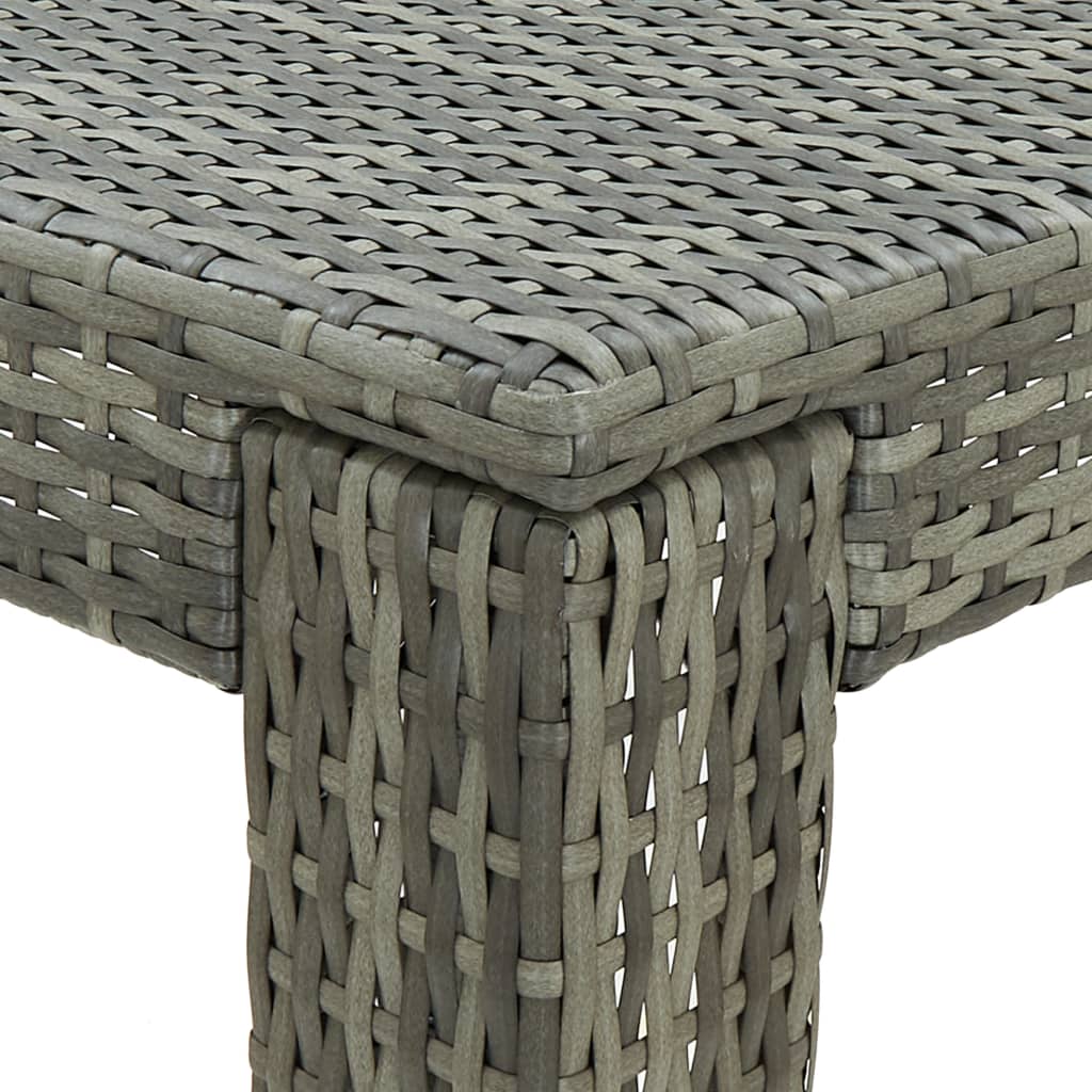 vidaXL Masă de bar de grădină, gri, 60,5 x 60,5 x 110,5 cm, poliratan vidaXL Masă de bar de grădină, gri, 60,5 x 60,5 x 110,5 cm, poliratan