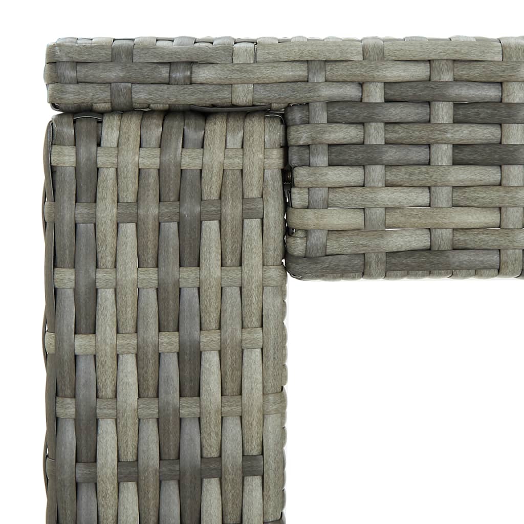 vidaXL Masă de bar de grădină, gri, 60,5 x 60,5 x 110,5 cm, poliratan vidaXL Masă de bar de grădină, gri, 60,5 x 60,5 x 110,5 cm, poliratan