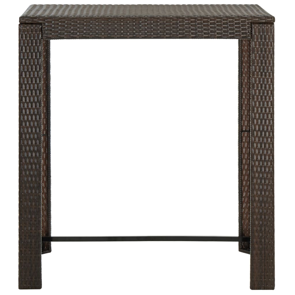 vidaXL Masă de bar de grădină, maro, 100 x 60,5 x 110,5 cm, poliratan vidaXL Masă de bar de grădină, maro, 100 x 60,5 x 110,5 cm, poliratan