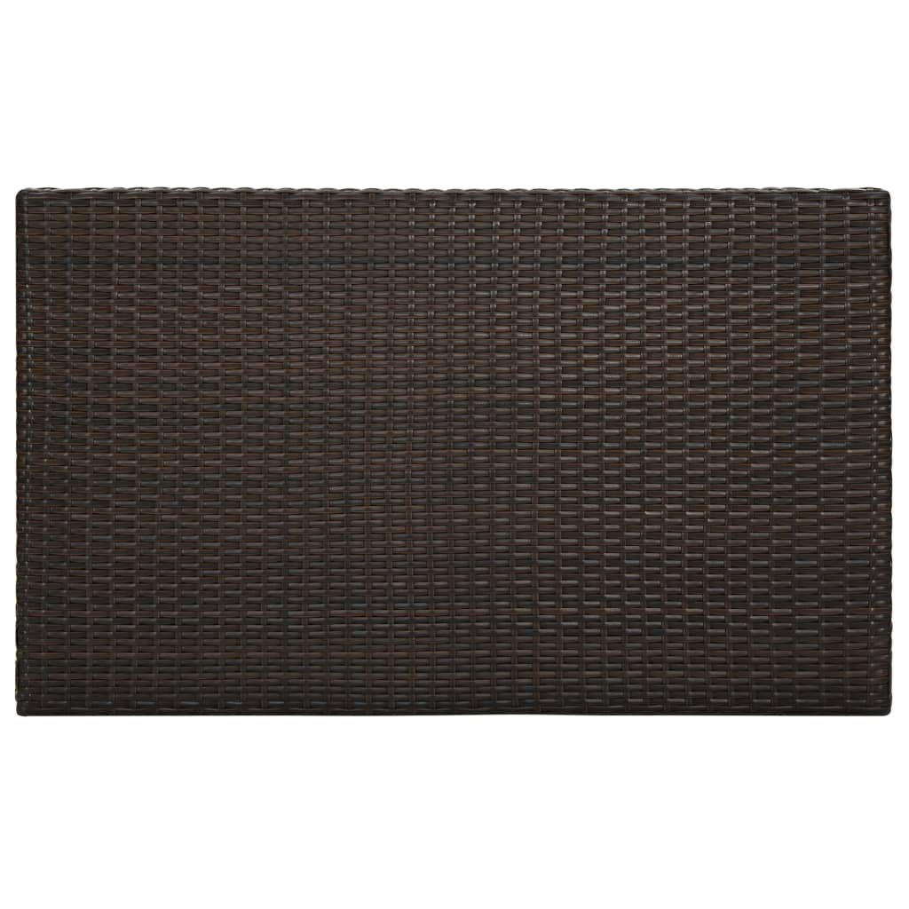 vidaXL Masă de bar de grădină, maro, 100 x 60,5 x 110,5 cm, poliratan vidaXL Masă de bar de grădină, maro, 100 x 60,5 x 110,5 cm, poliratan