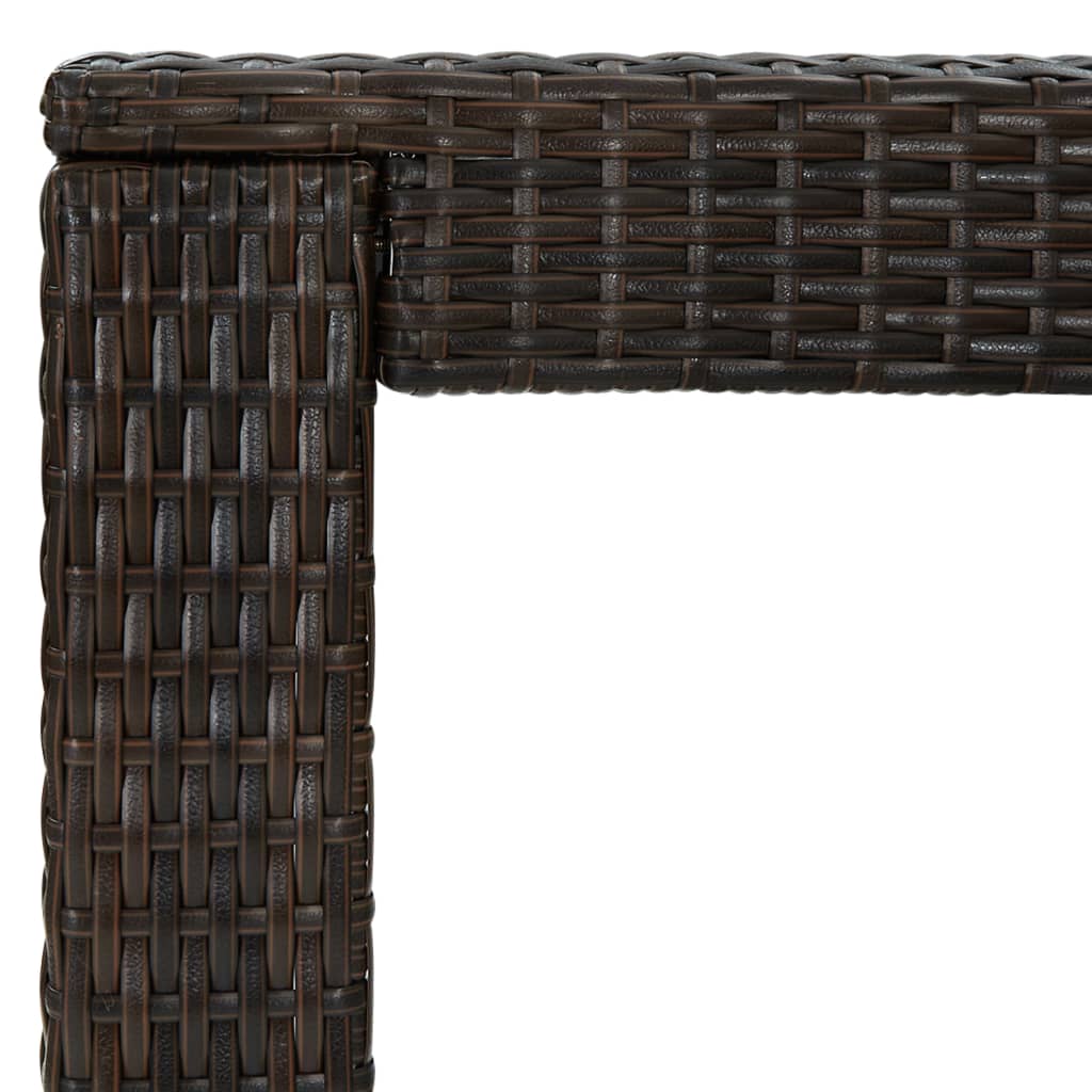 vidaXL Masă de bar de grădină, maro, 100 x 60,5 x 110,5 cm, poliratan vidaXL Masă de bar de grădină, maro, 100 x 60,5 x 110,5 cm, poliratan