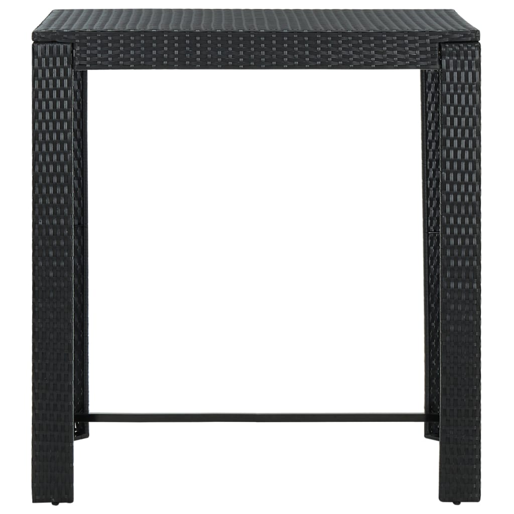 vidaXL Masă de bar de grădină, negru, 100 x 60,5 x 110,5 cm, poliratan vidaXL Masă de bar de grădină, negru, 100 x 60,5 x 110,5 cm, poliratan