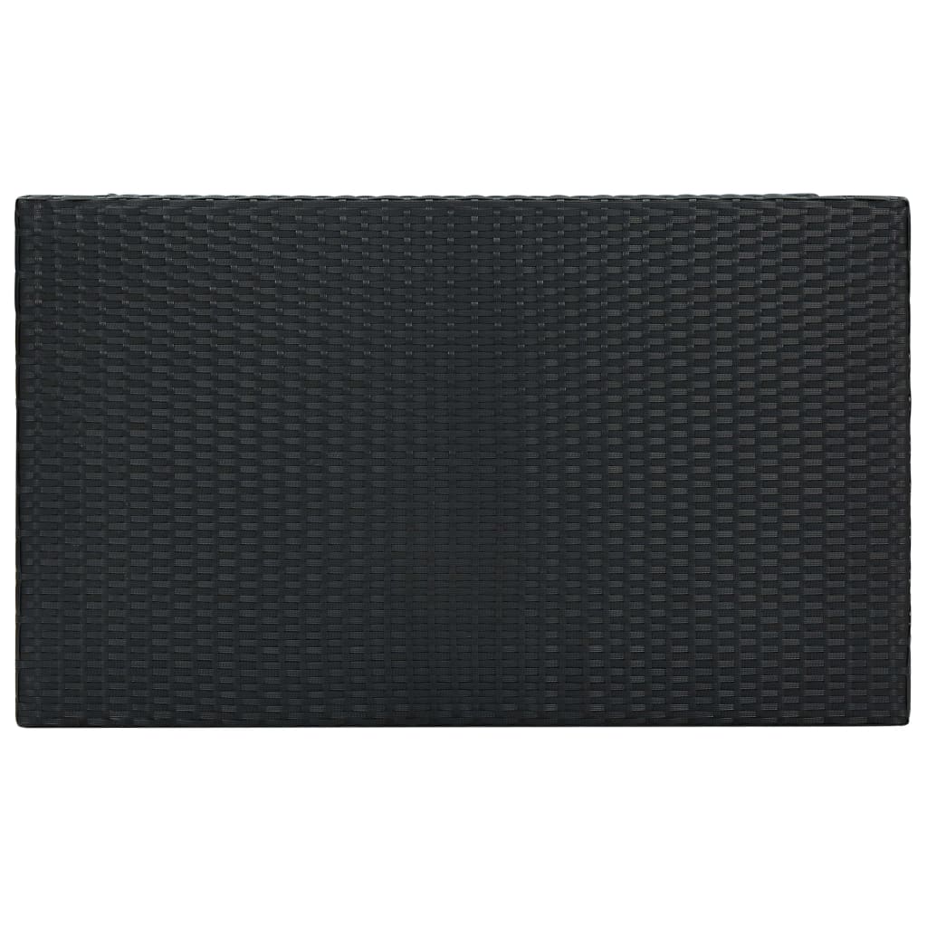 vidaXL Masă de bar de grădină, negru, 100 x 60,5 x 110,5 cm, poliratan vidaXL Masă de bar de grădină, negru, 100 x 60,5 x 110,5 cm, poliratan