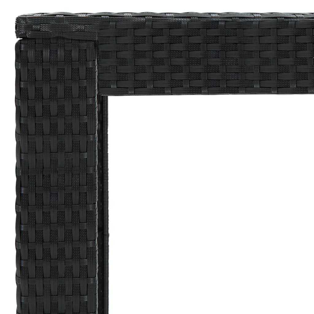 vidaXL Masă de bar de grădină, negru, 100 x 60,5 x 110,5 cm, poliratan vidaXL Masă de bar de grădină, negru, 100 x 60,5 x 110,5 cm, poliratan