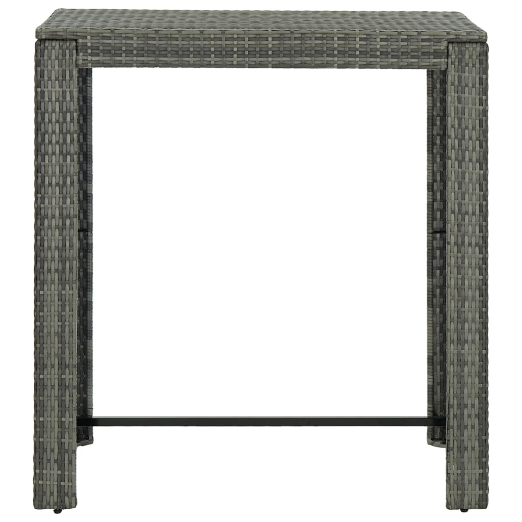 vidaXL Masă de bar de grădină, gri, 100 x 60,5 x 110,5 cm, poliratan vidaXL Masă de bar de grădină, gri, 100 x 60,5 x 110,5 cm, poliratan