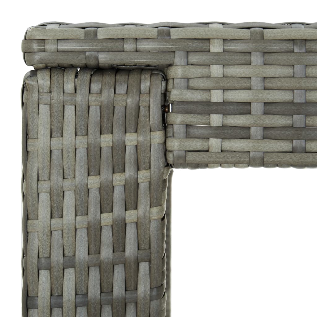 vidaXL Masă de bar de grădină, gri, 100 x 60,5 x 110,5 cm, poliratan vidaXL Masă de bar de grădină, gri, 100 x 60,5 x 110,5 cm, poliratan
