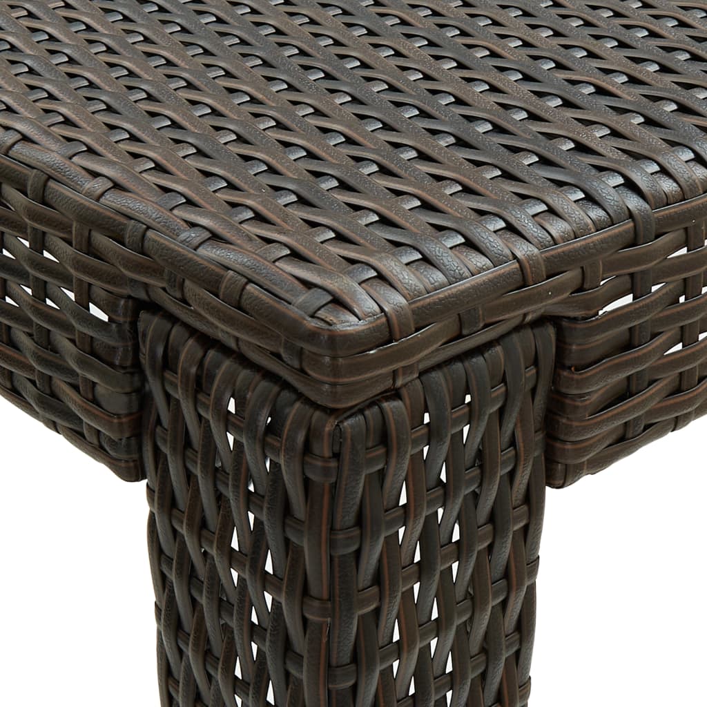 vidaXL Masă de bar de grădină, maro, 140,5 x 60,5 x 110,5 cm poliratan vidaXL Masă de bar de grădină, maro, 140,5 x 60,5 x 110,5 cm poliratan