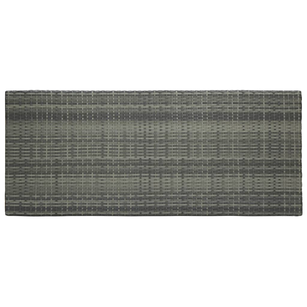 vidaXL Masă de bar de grădină, gri, 140,5 x 60,5 x 110,5 cm, poliratan vidaXL Masă de bar de grădină, gri, 140,5 x 60,5 x 110,5 cm, poliratan