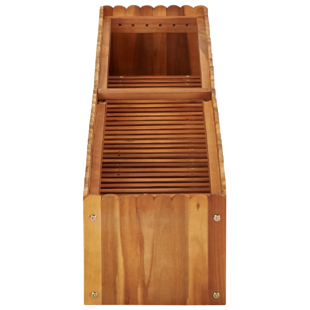 vidaXL Strat înălțat de grădină, 150x30x25 cm, lemn masiv de acacia
