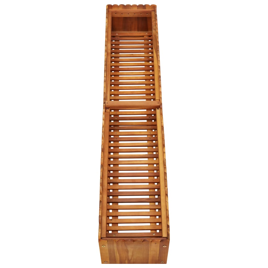 vidaXL Strat înălțat de grădină, 150x30x25 cm, lemn masiv de acacia