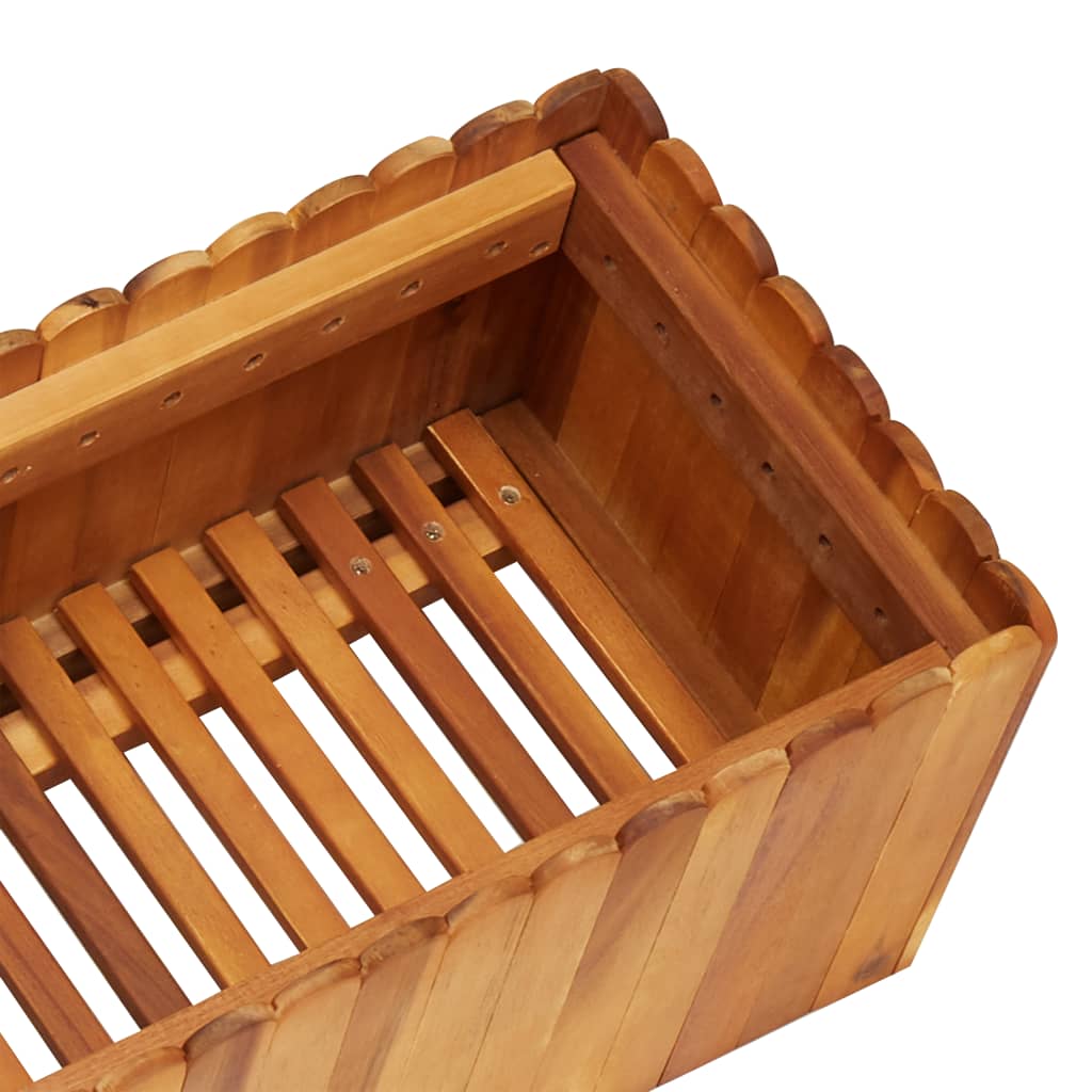 vidaXL Strat înălțat de grădină, 150x30x25 cm, lemn masiv de acacia